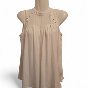 Worthington Cream Sleeveless Blouse